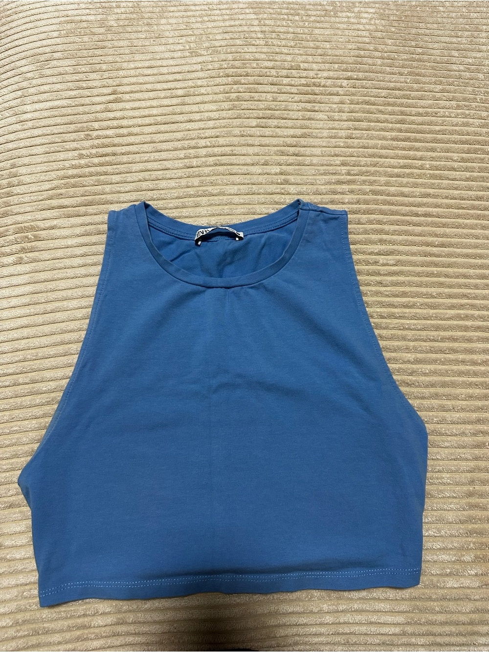 Zara Royal Blue Crop Tank Top